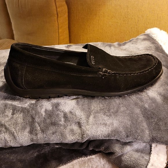 Men\'s ECCO black suede loafers - size 13